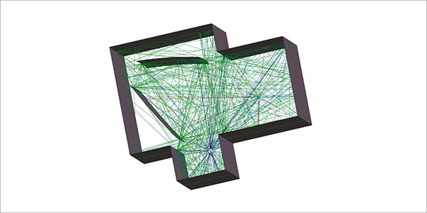 Ray tracing in compact antenna test range (CATR), analysed in GRASP using physical optics.
